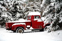 Red truck, Telluride, Colorado