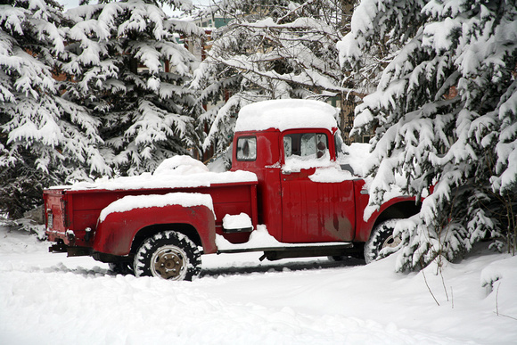 Red truck, Telluride, Colorado