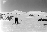 Skiing from Alpine Hut, early 1940's