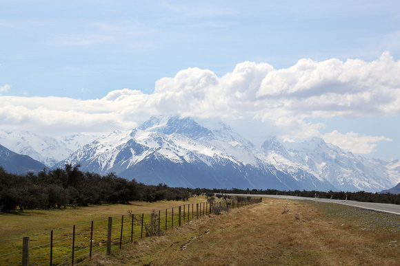 On the road to Mt Cook