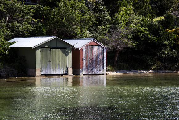 Boat sheds, Coles Bay